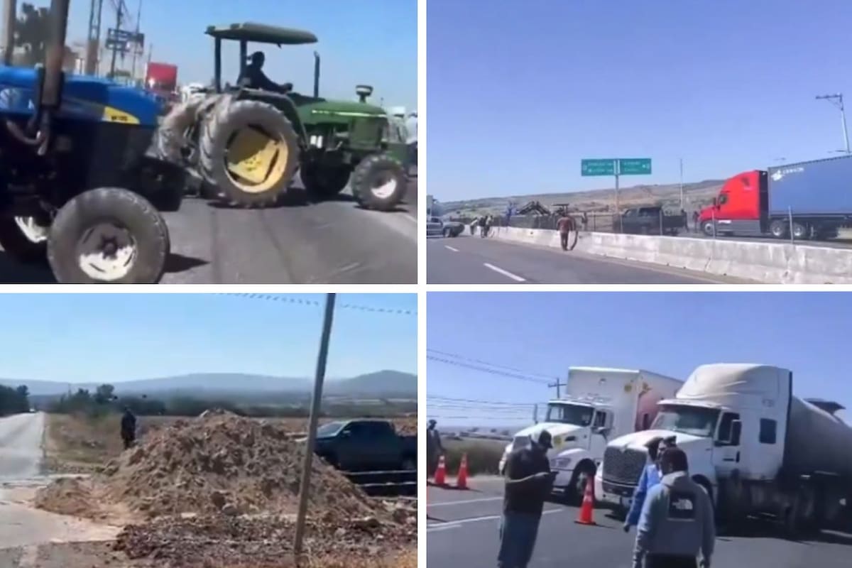 Campesinos de Guanajuato paralizan 7 tramos carreteros y vía férrea en protesta por precios de granos