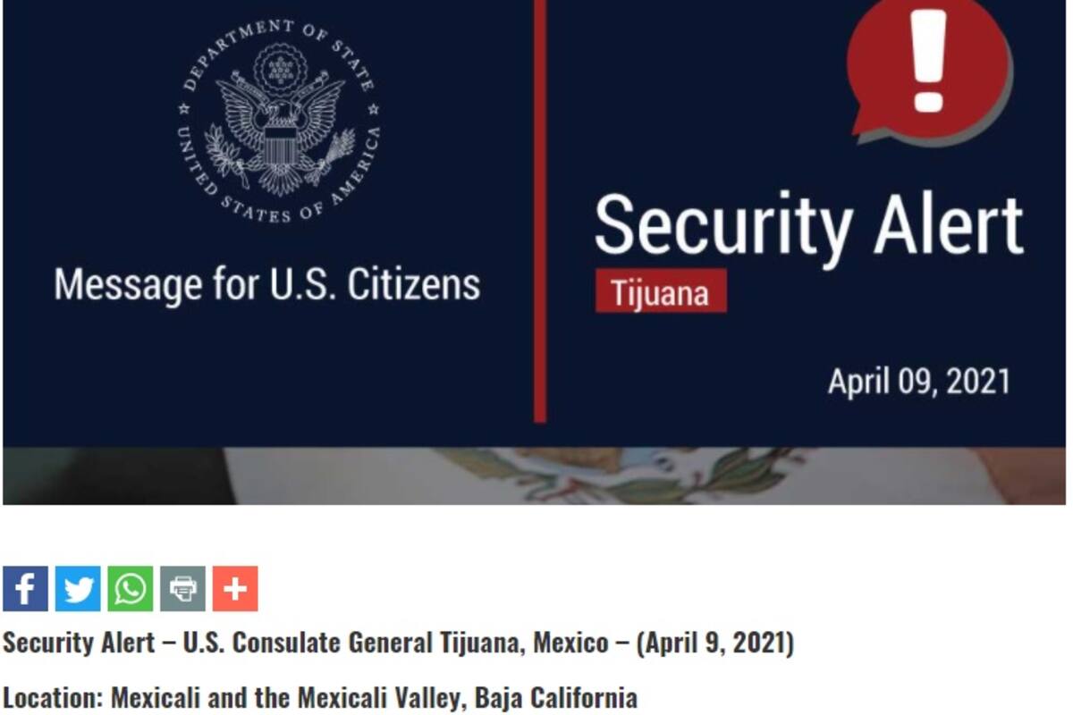 Alerta EU por la violencia de cárteles en Mexicali