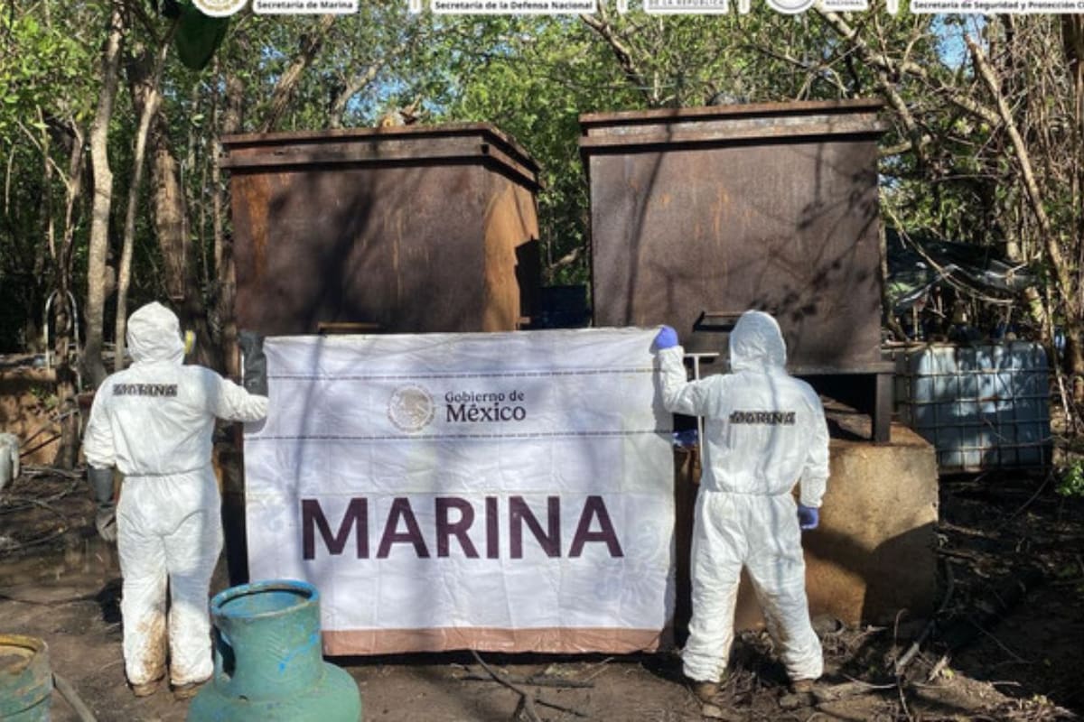 Decomisan 12.8 toneladas de metanfetamina, valorada en más de 3 mil mdp, en Nayarit