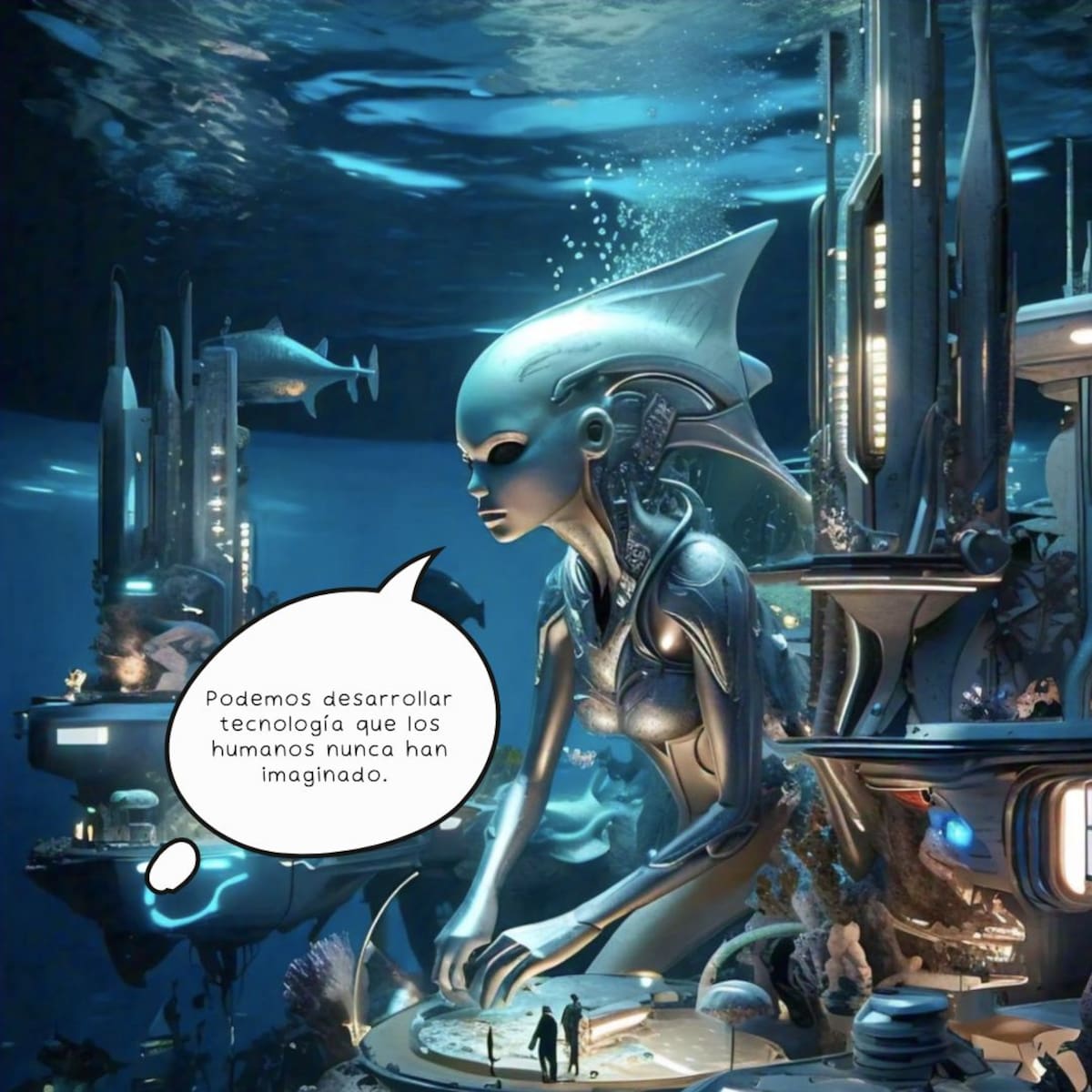 Así sería la vida alienígena adaptada para vivir en el mar según la Inteligencia Artificial