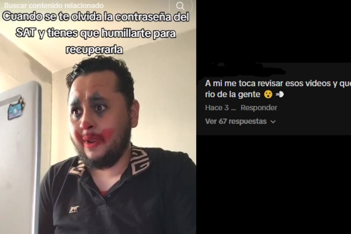Hombre sube un video parodiando cómo el SAT pide verificar la identidad. Una trabajadora le contesta: ‘A mí me toca revisar esos videos y qué a gusto me río de la gente