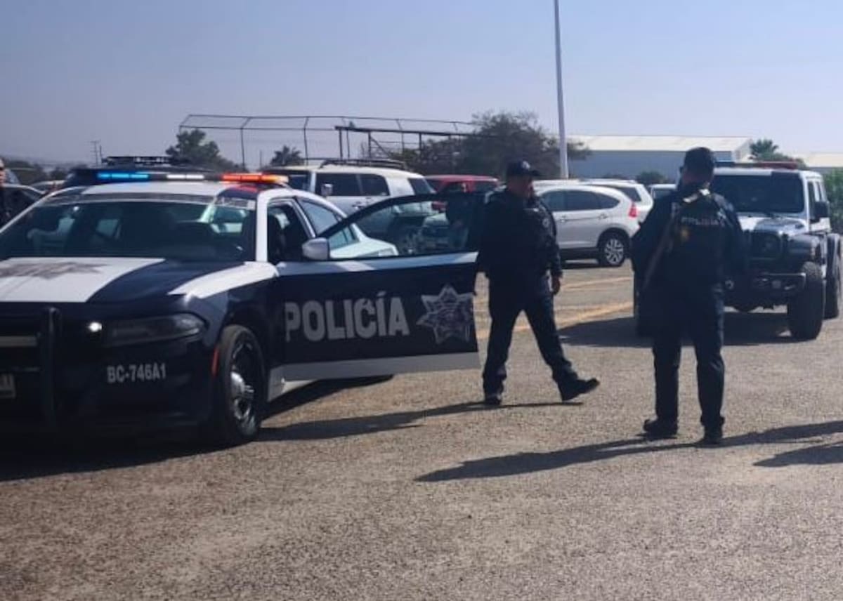 En presencia de los oficiales, un estudiante señalado mostró sus pertenencias constatando a los agentes que no portaba ningún tipo de arma de fuego. Foto: Cortesía