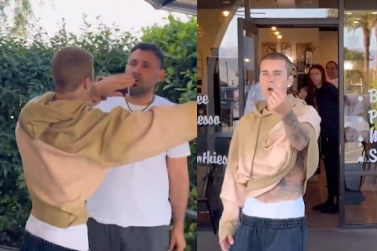 El famoso confronta a los paparazzis.