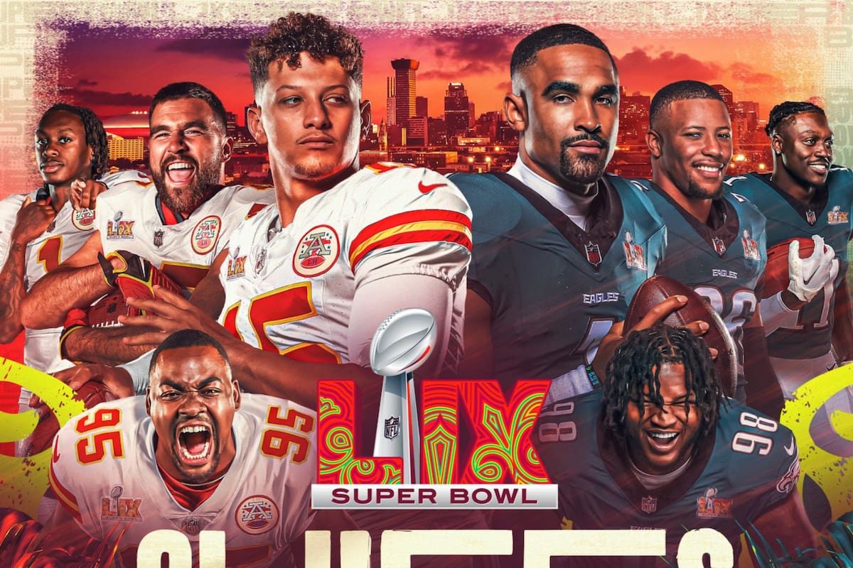 Kansas y Philadelphia se enfrentan por segunda vez en la historia del Super Bowl. Foto: NFL.