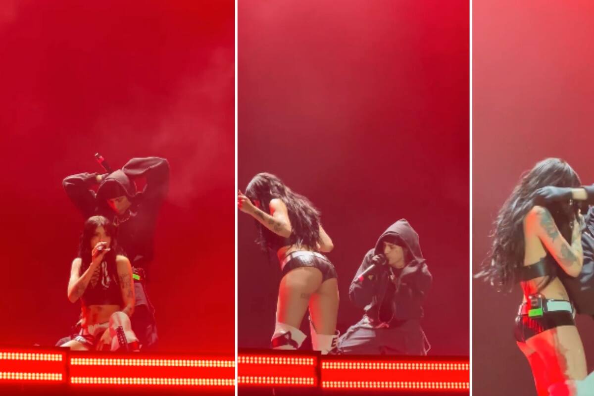 Cazzu protagoniza atrevido momento en el escenario junto a otro cantante