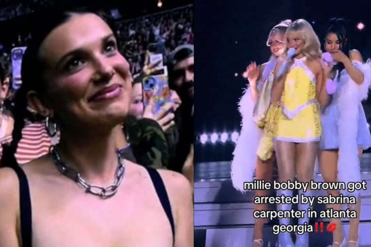 Sabrina Carpenter arresta a Millie Bobby Brown en el ‘Short ‘n Sweet Tour’
