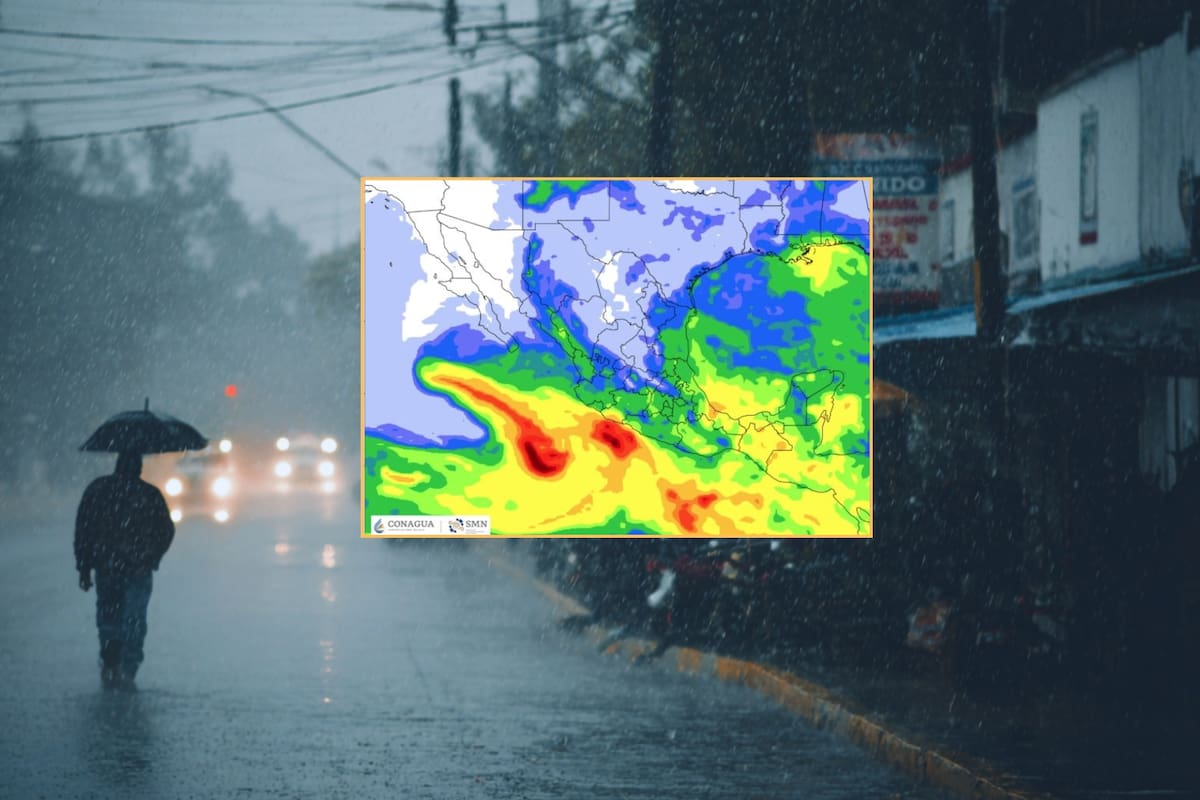 SMN lanza alerta por la tormenta tropical Priscilla, que trae lluvias muy fuertes de 150 a 250 mm y vientos peligrosos de hasta 90 km/h en diferentes estados este domingo