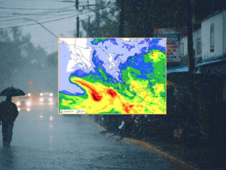 SMN lanza alerta por la tormenta tropical Priscilla, que trae lluvias muy fuertes de 150 a 250 mm y vientos peligrosos de hasta 90 km/h en diferentes estados este domingo