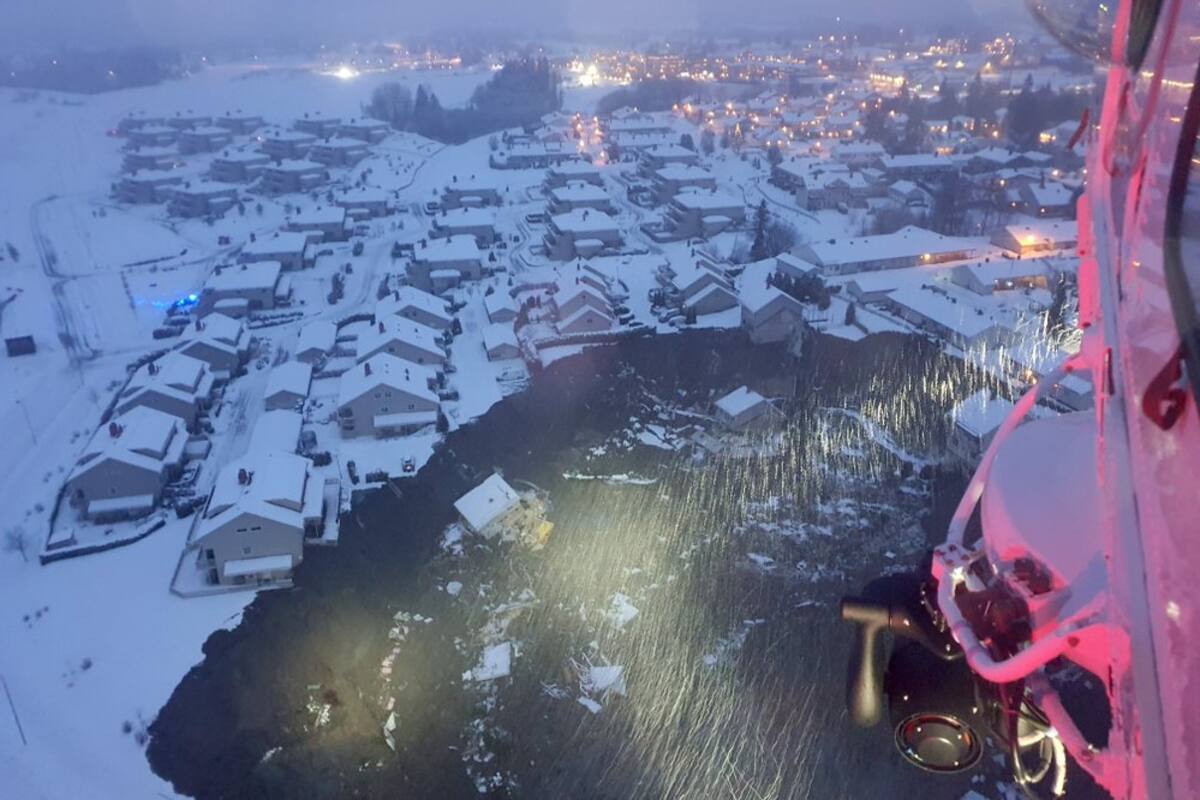 Terrible deslizamiento deja 10 heridos en Noruega