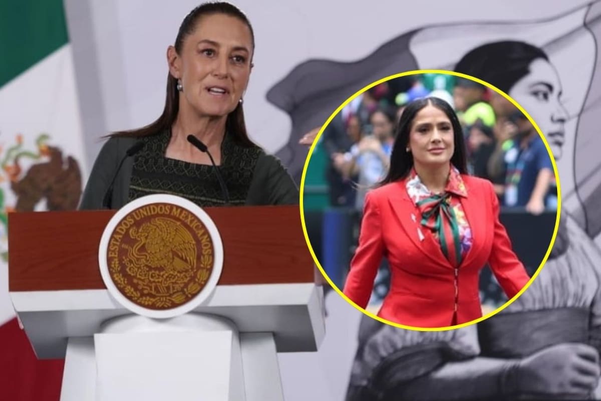 Claudia Sheinbaum aclara papel de Salma Hayek en la inauguración del Mundial 2026: “No iba en representación de la Presidenta”