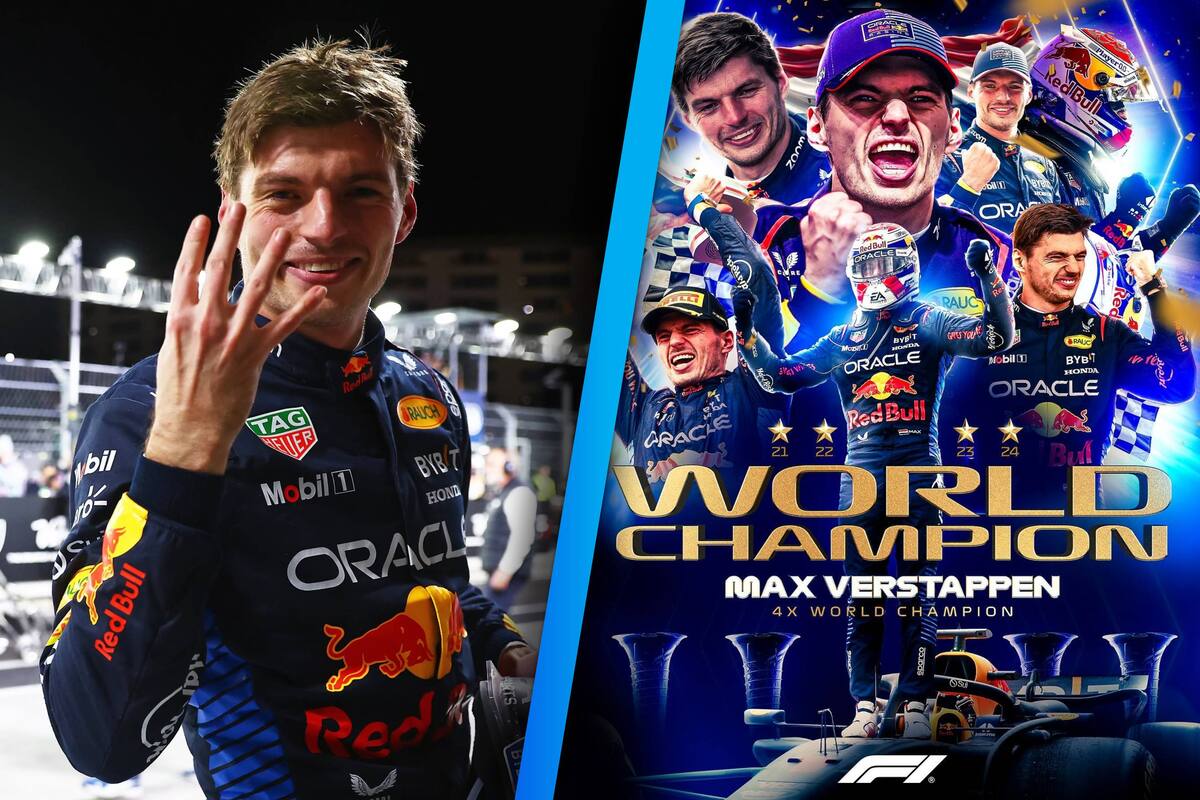 Max Verstappen se convierte en tetracampeón de la Fórmula 1 en el GP de Las Vegas 2024