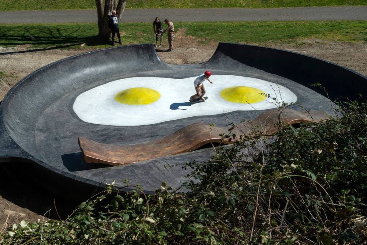 El Skate Park en forma de sartén: Una obra de arte en Wilson, EE.UU.
