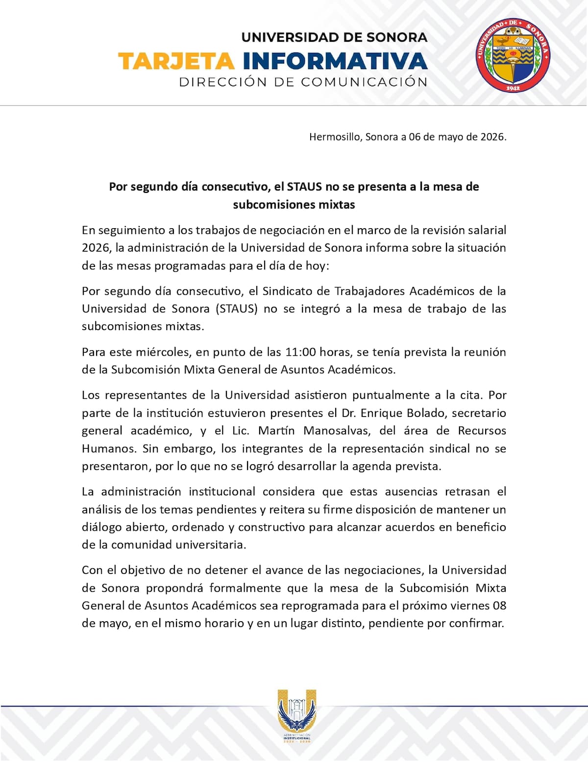 Foto: Universidad de Sonora.