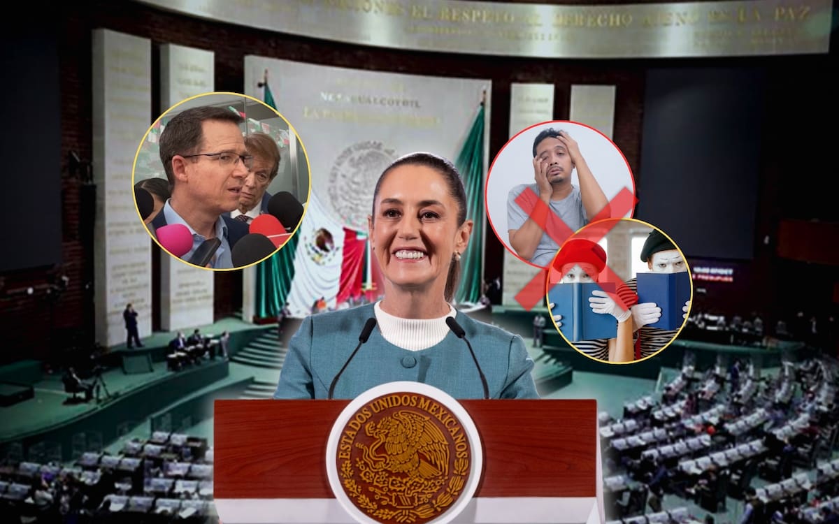 La bancada de Morena en el Senado impulsa una reforma a la Ley Federal de Protección a la Propiedad Industrial que contempla penas de tres a siete años de prisión por el uso indebido de la identidad gráfica institucional en parodias. Foto: Especial (Senado de la República/Presidencia/PAN/Ilustrativas)