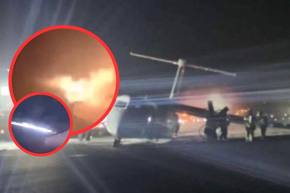 Avión de Air Canada se incendia tras falla al aterrizar (VIDEO)