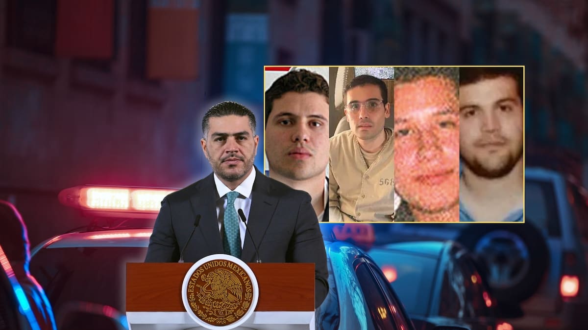 Este 8 de febrero, el secretario de Seguridad Ciudadana, Omar García Harfuch, informó sobre la detención en Sinaloa de Mauro “N”, conocido como "Jando" y presunto hombre de confianza de Iván Archivaldo Guzmán. Foto: Especial (Presidencia/El Universal | Editada en Canva)