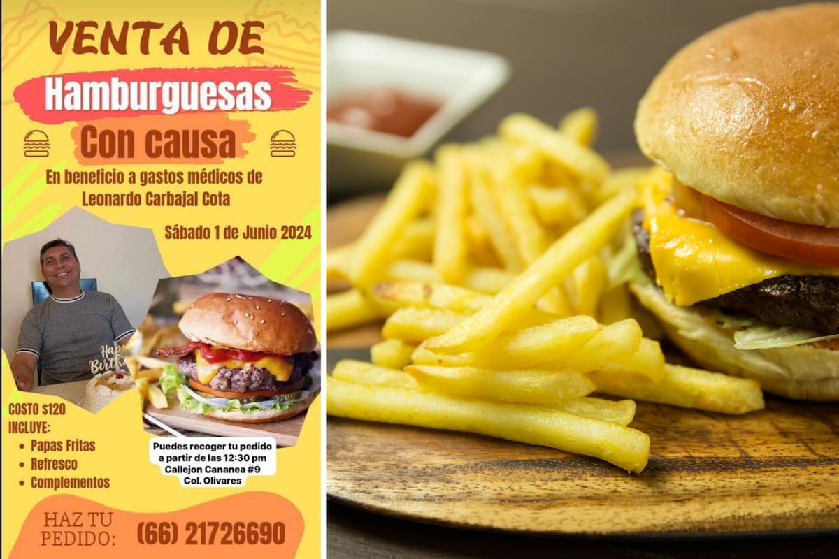 Venta de hamburguesas con causa: Ayuda a un oficial de Tránsito para costear cirugía contra el cáncer