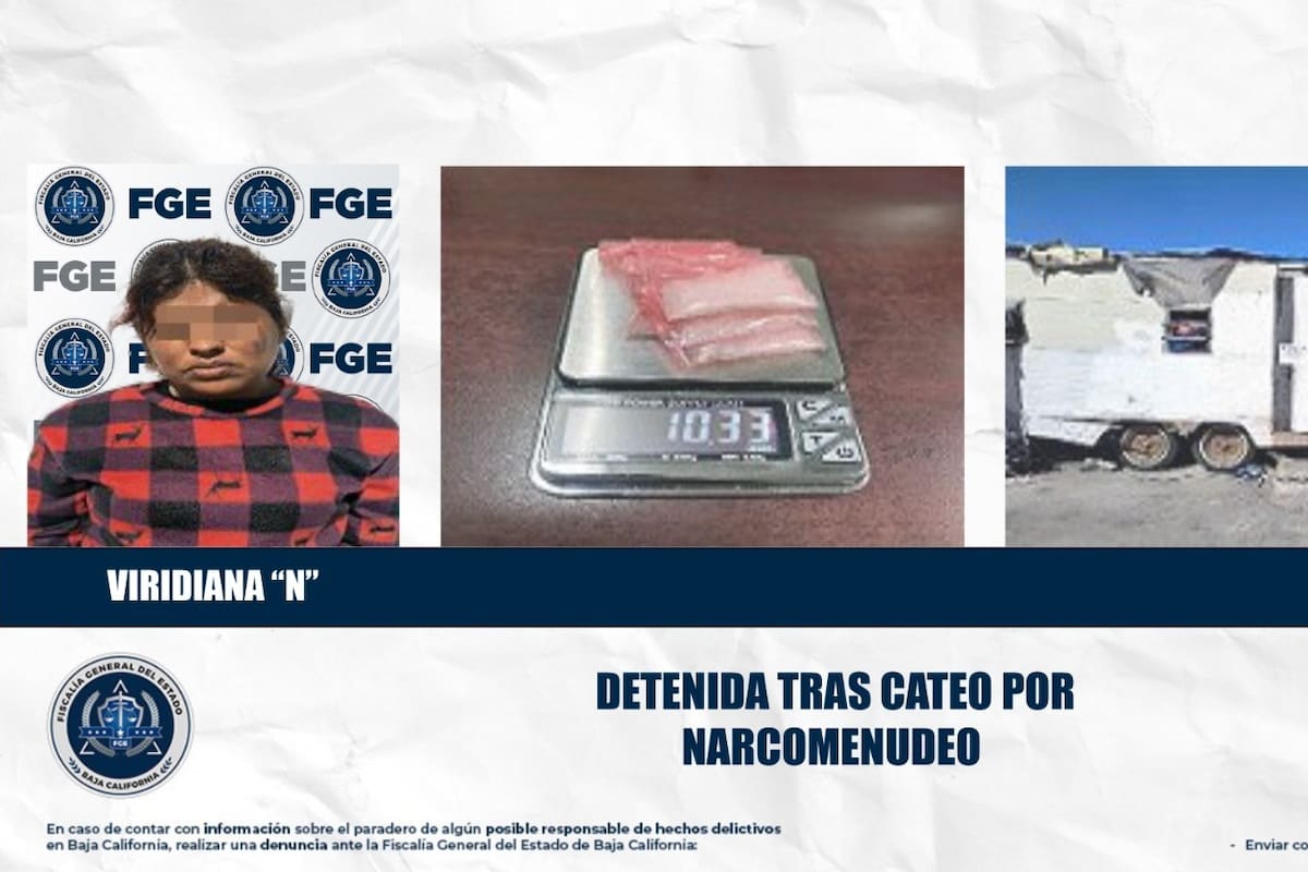 Cateo en San Felipe deja a mujer detenida con dosis de metanfetamina