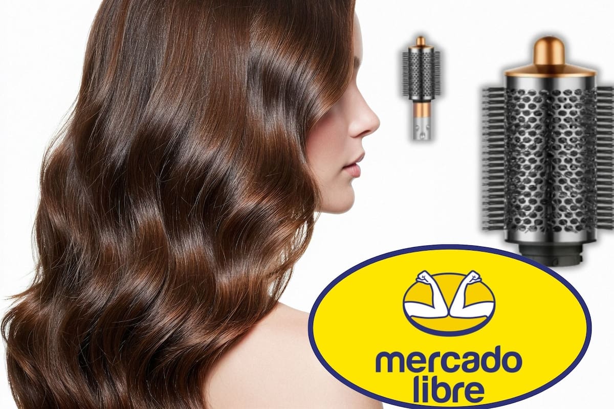Mercado Libre rebaja 13% el cepillo voluminizador Liwoowe para Dyson Airwrap por $554 MXN con envío gratis, una alternativa accesible para estilizar tu cabello largo sin gastar de más