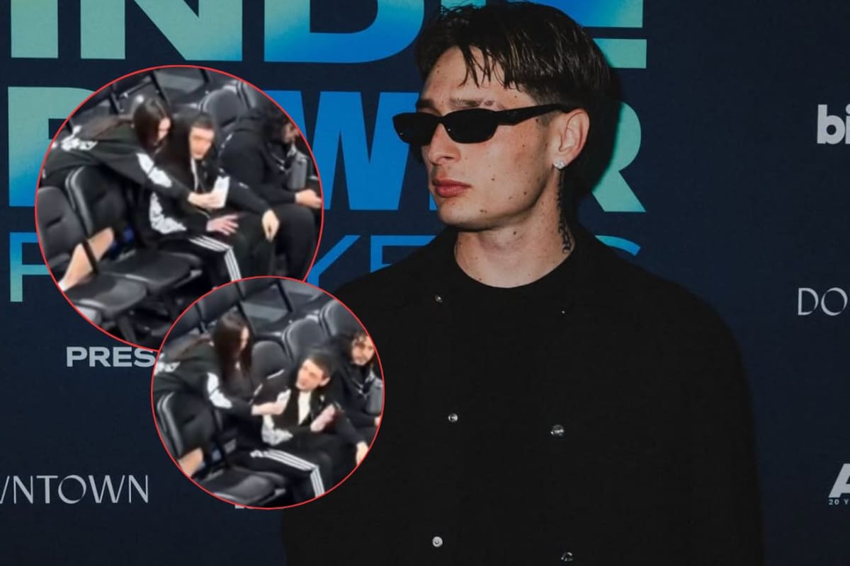 Peso Pluma es abucheado en un evento deportivo tras rechazar tomarse foto con una fan