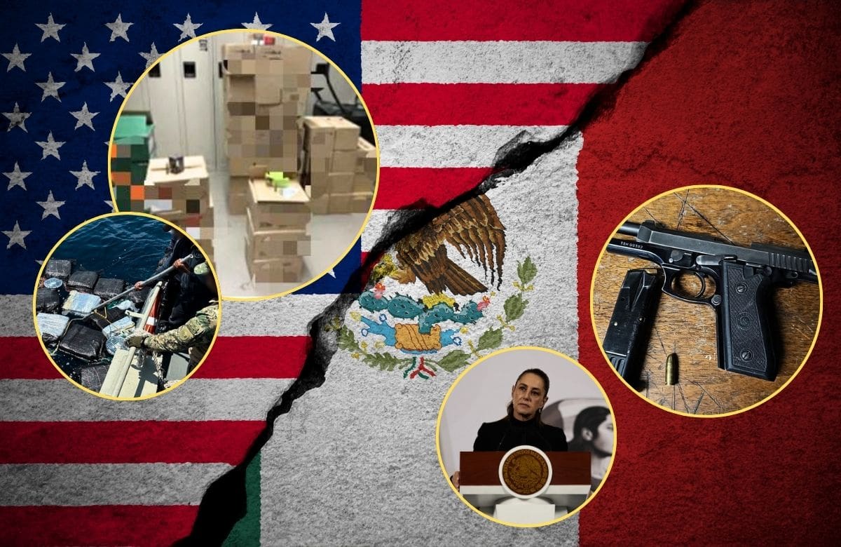 Claudia Sheinbaum afirmó que México ha planteado en reuniones bilaterales que Estados Unidos también debe actuar contra el tráfico de armas, la distribución de droga y el lavado de dinero en su territorio. | Foto: Especial.