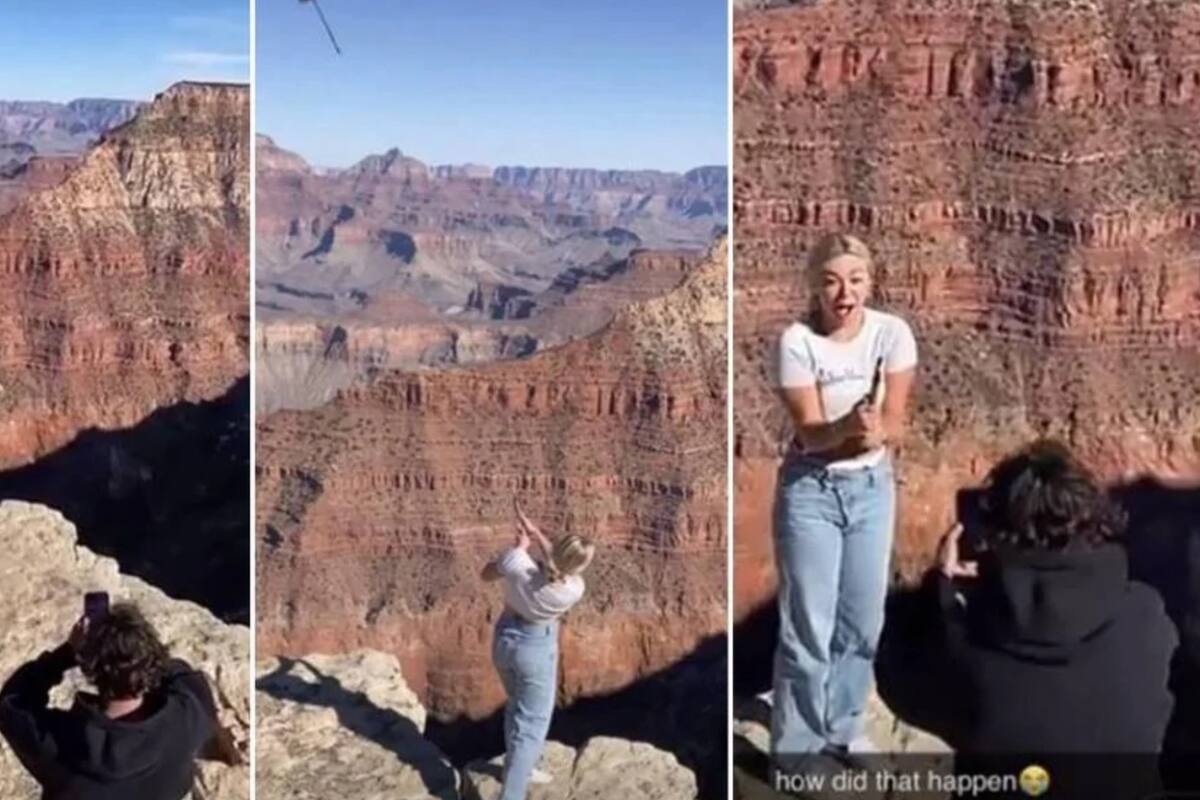TikToker hace 'hoyo en uno' en Gran Cañón y presentan cargos en su contra