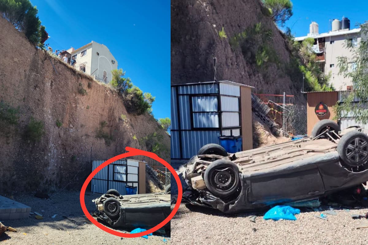 Hombre cae en su vehículo desde barranco de 30 metros en Nogales y queda grave