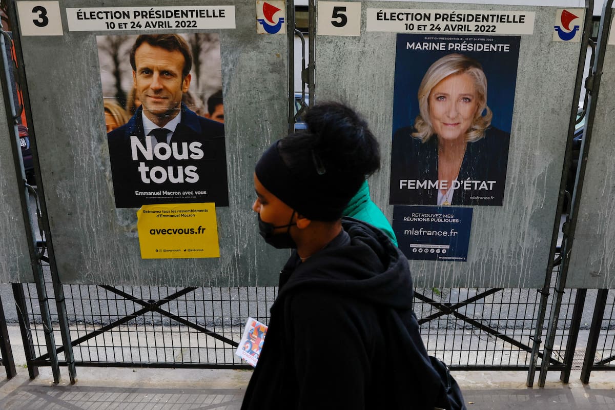 Elecciones en Francia: Macron y Le Pen se encaminan a la segunda vuelta