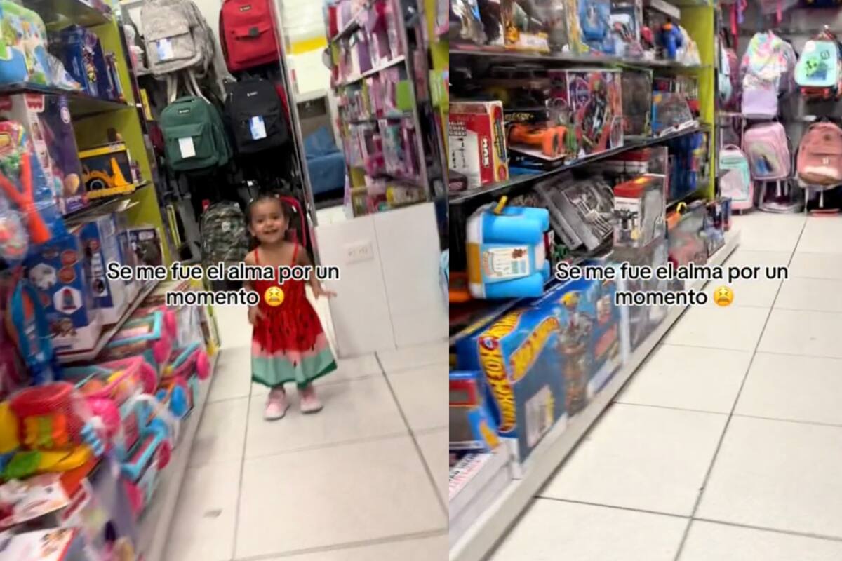 Mamá vive momento de pánico al perder de vista a su hija jugando a las escondidas en una tienda