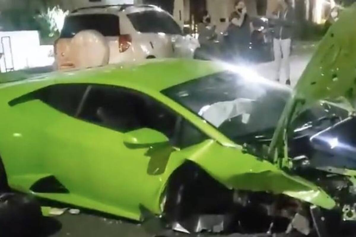 Choca Lamborghini y huye en camioneta en Polanco; revelan más videos