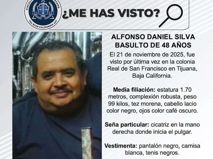 Se busca a Alfonso Daniel Silva Basulto de 48 años de edad
