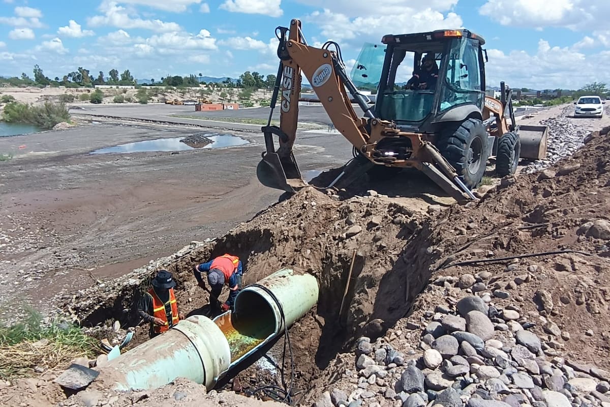 Reparan tubería de 30 pulgadas: Se restablece el servicio de agua al Sur y Poniente de Hermosillo