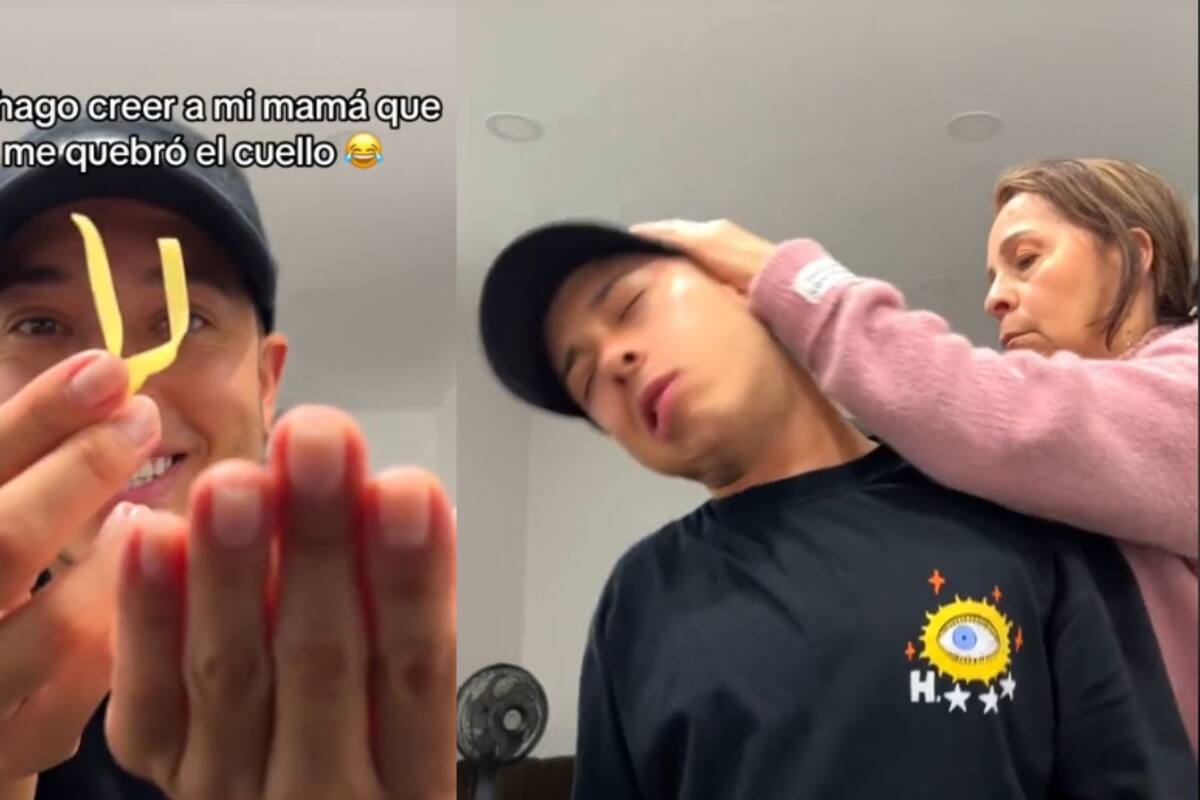 Tiktoker le hace creer a su madre que se quebró el cuello y se vuelve viral