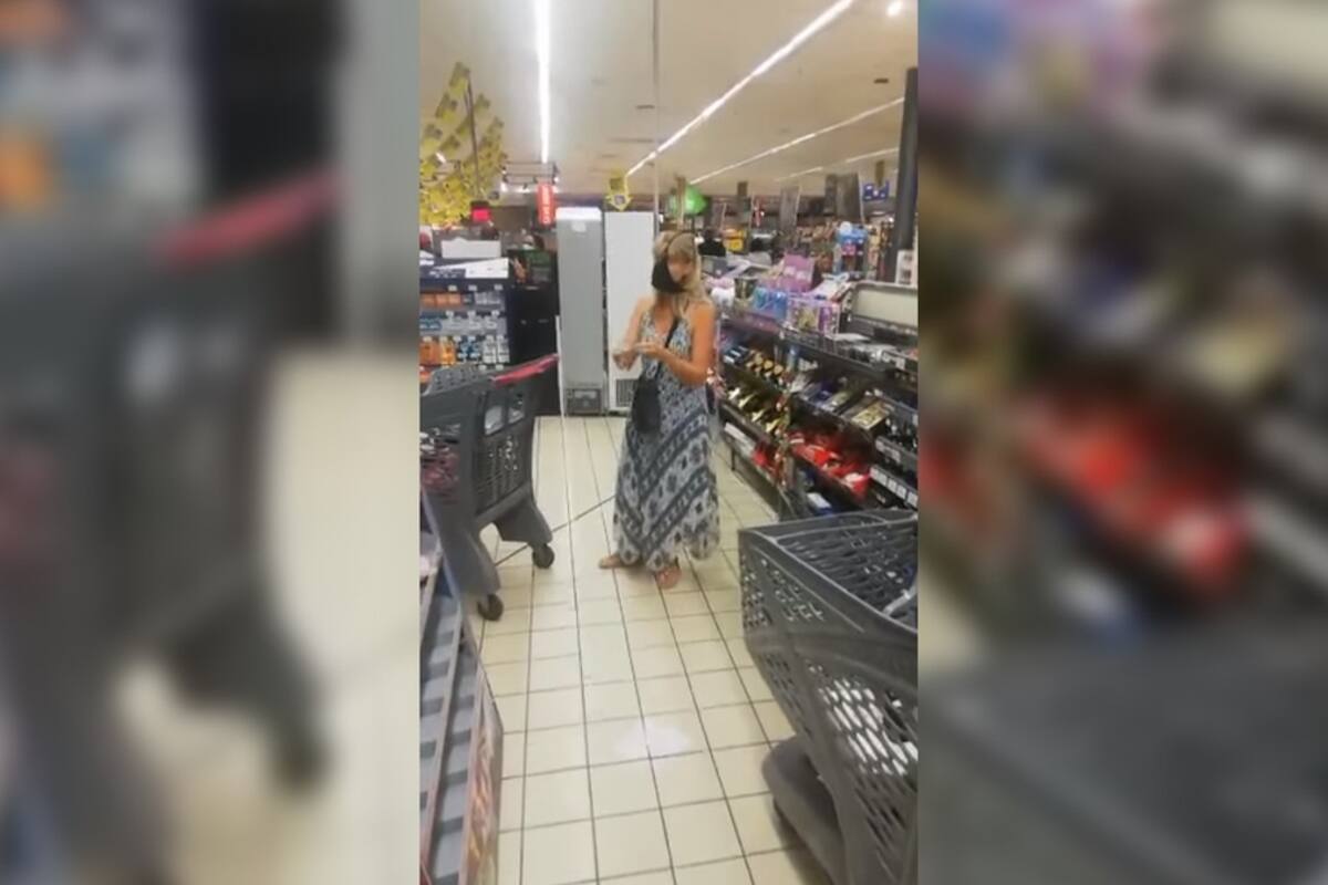 Exhiben a mujer usando sus calzones como cubrebocas