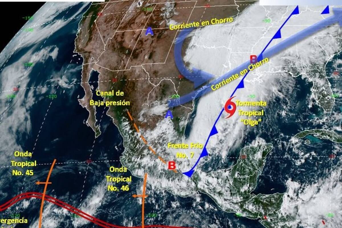 Se forma la tormenta tropical "Olga" en el Golfo de México