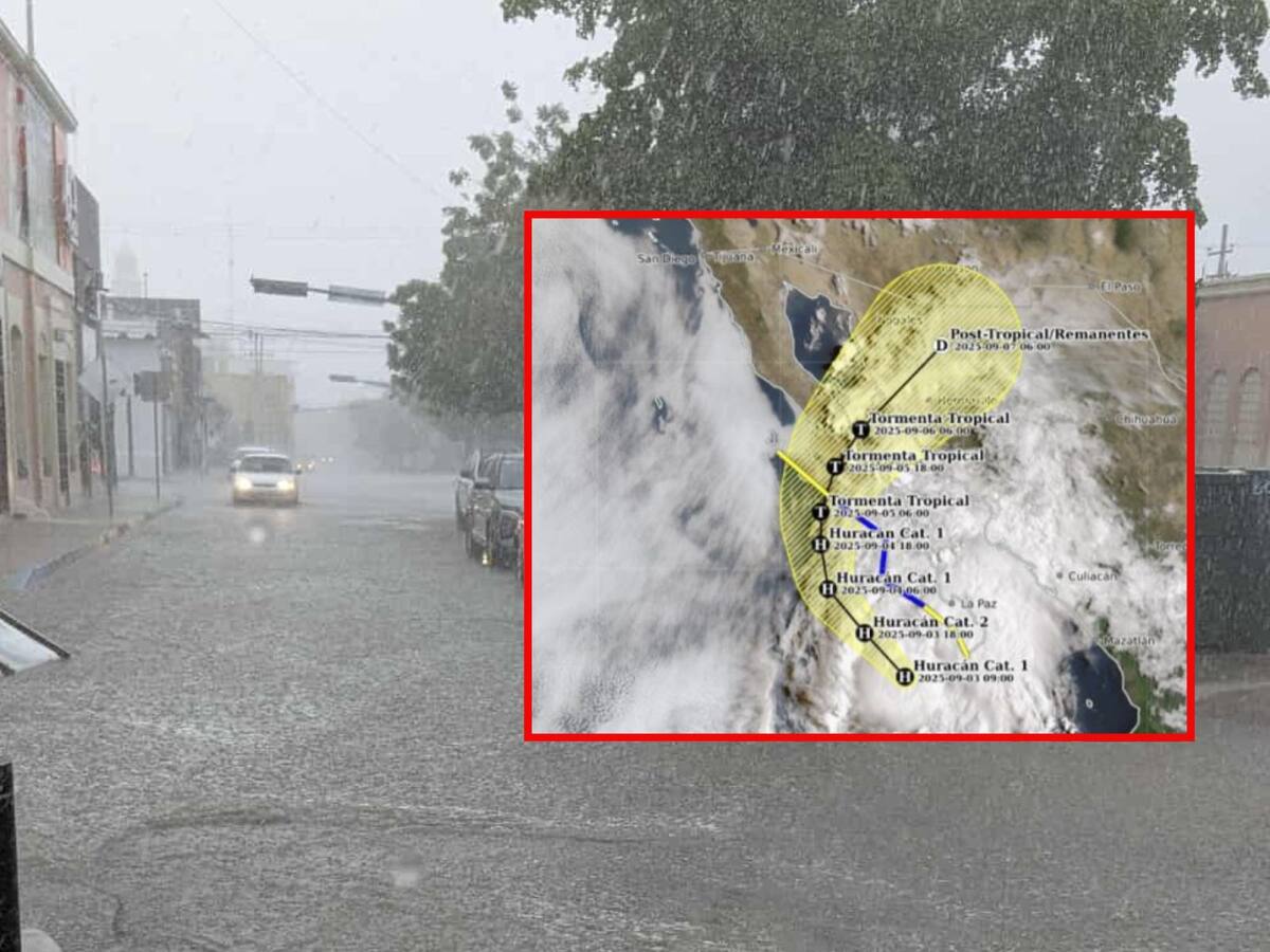El huracán Lorena se convertirá en categoría 2 en las próximas horas, alerta el SMN. | Crédito: SMN/Conagua