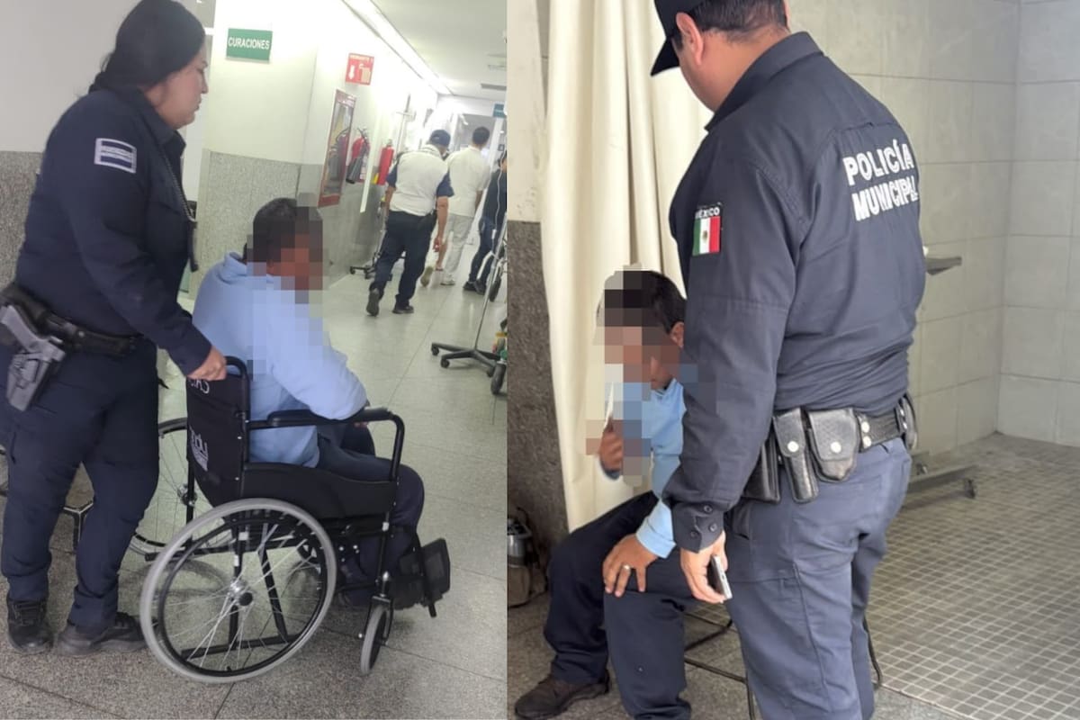 Policías abren paso a automovilista que llevaba urgentemente a su esposo al hospital