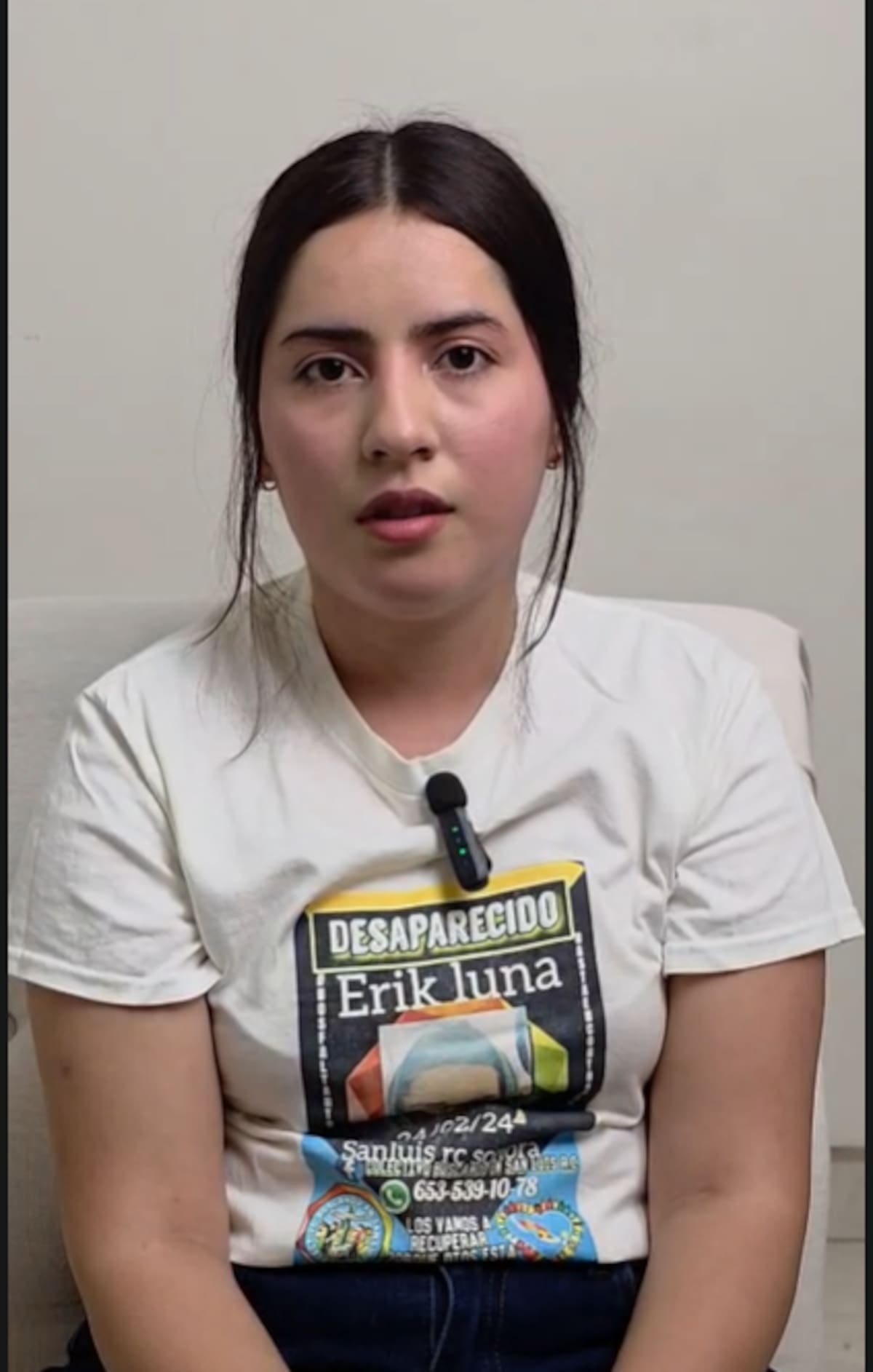 Sarahí Luna, hermana de Erick.│Foto: Cortesía