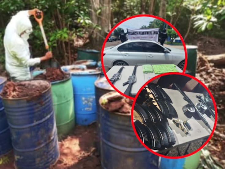 Hallan arsenal, químicos y narcolaboratorios en Sinaloa: autoridades desmantelan campamento clandestino en cuatro municipios