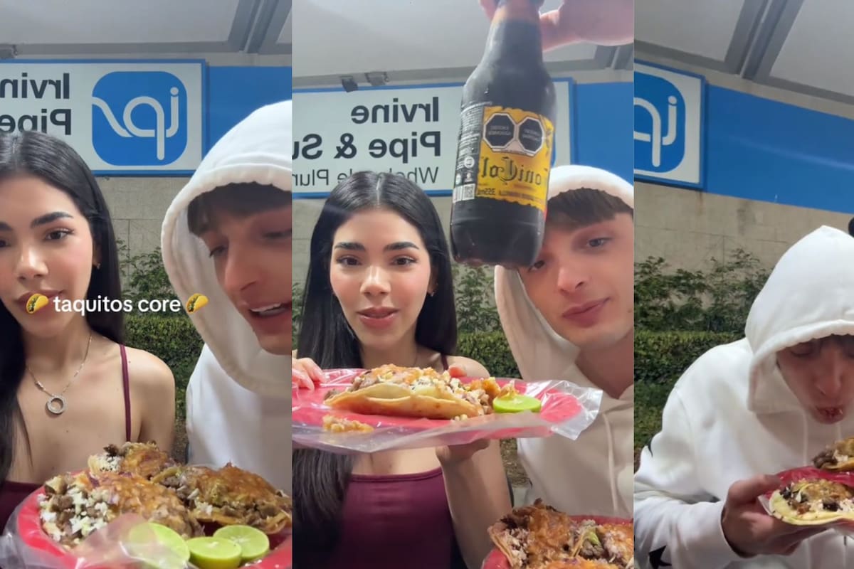 Kenia Os y Peso Pluma disfrutan comiendo tacos callejeros en EEUU