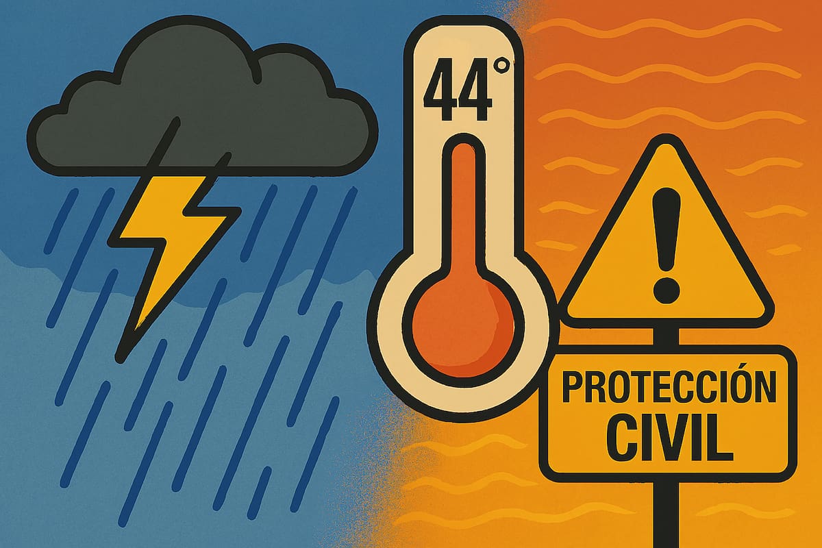 Pronostican tormentas eléctricas y calor extremo en Sonora: hasta 44°C y lluvias intensas por el monzón mexicano