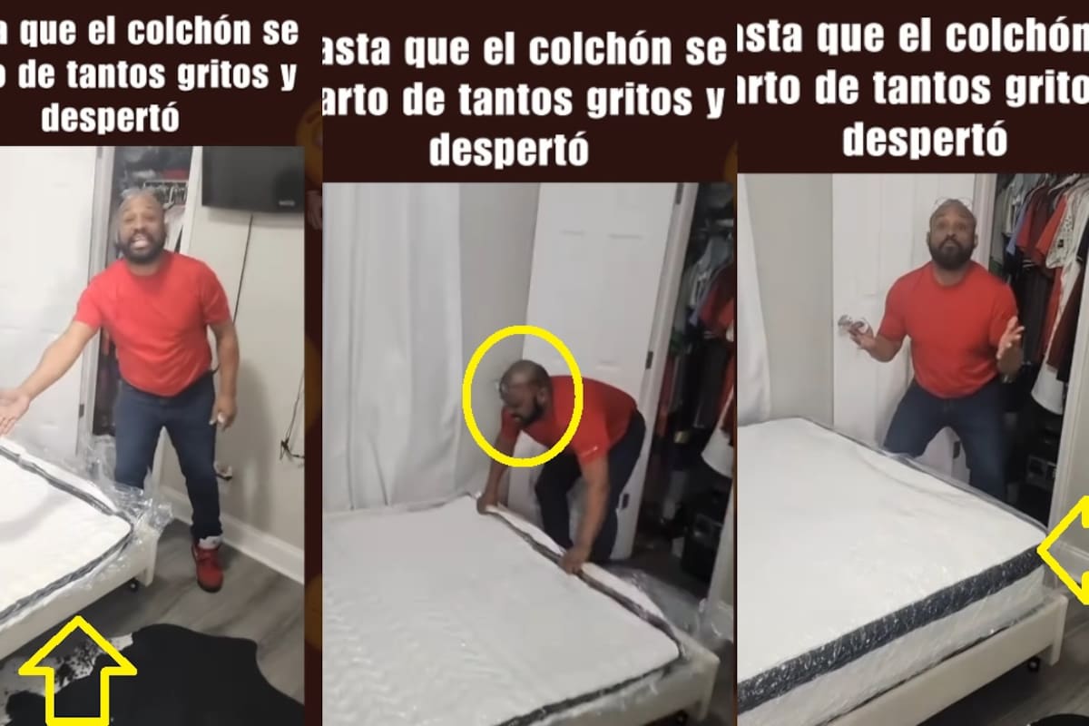 “Hasta el colchón se paró de tanto grito que tenían”: pareja se enoja porque el colchón que compraron en la tienda de TikTok llegó plano, pero al final descubren que venía