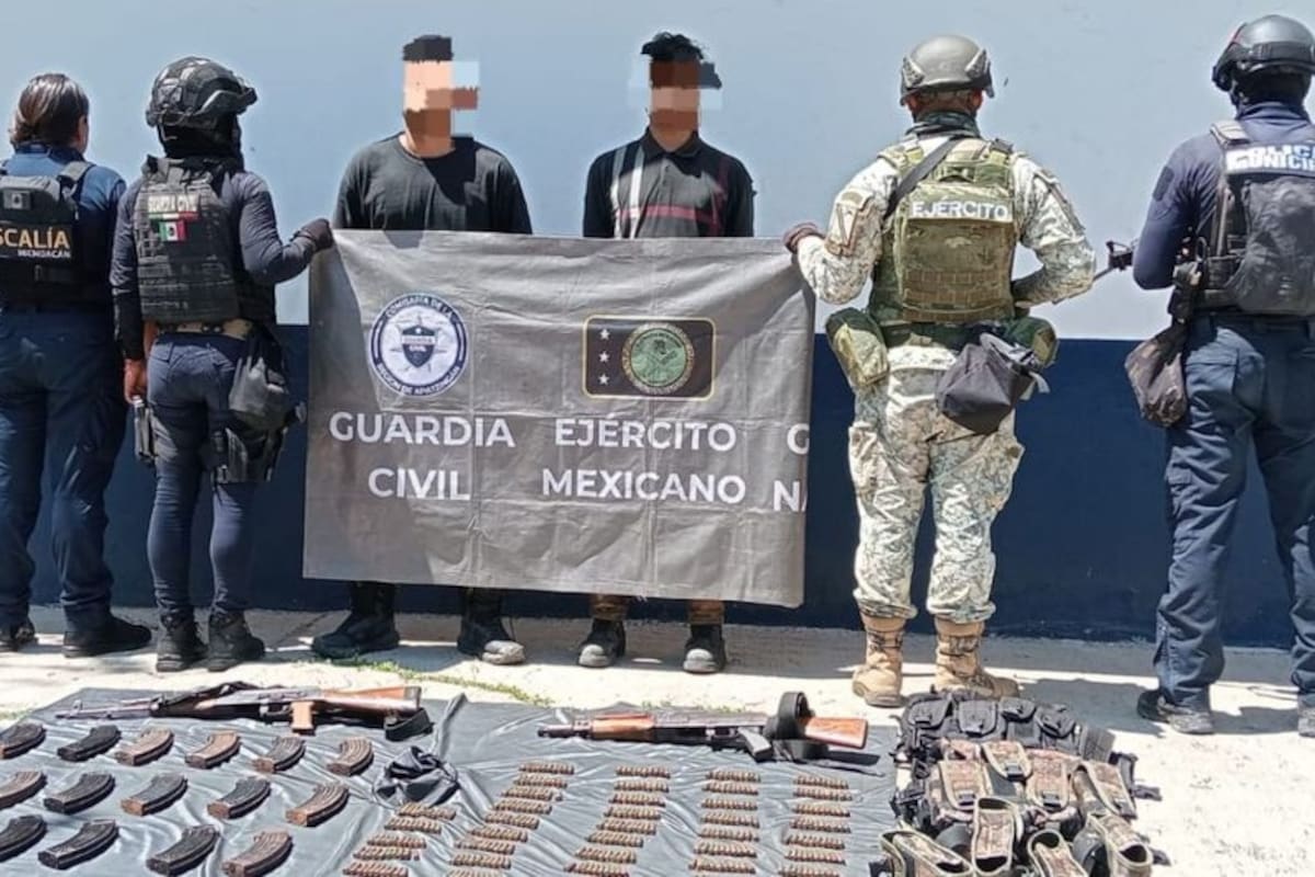 Tras ataque a policías en Michoacán son detenidos dos presuntos miembros del CJNG; uno es originario de Sonora