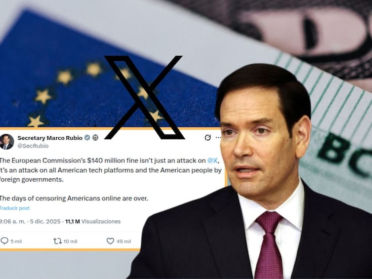 Marco Rubio califica multa de la UE a X como “ataque a EEUU” y asegura que el tiempo de censurar a estadounidenses ha acabado