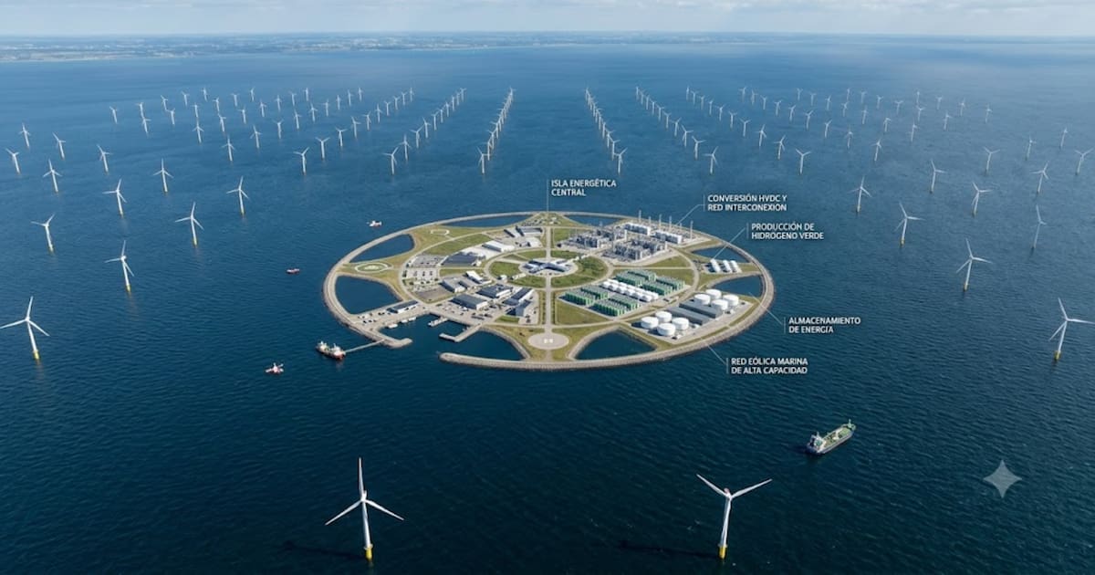 Dinamarca estudia levantar una isla artificial del tamaño de 18 canchas de futbol en medio del mar para abastecer a 10 millones de hogares, pero el costo ya retrasó el proyecto hasta 2036