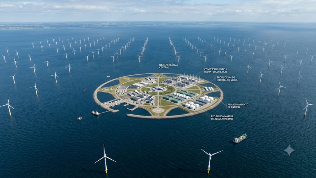 Dinamarca estudia levantar una isla artificial del tamaño de 18 canchas de futbol en medio del mar para abastecer a 10 millones de hogares, pero el costo ya retrasó el proyecto hasta 2036
