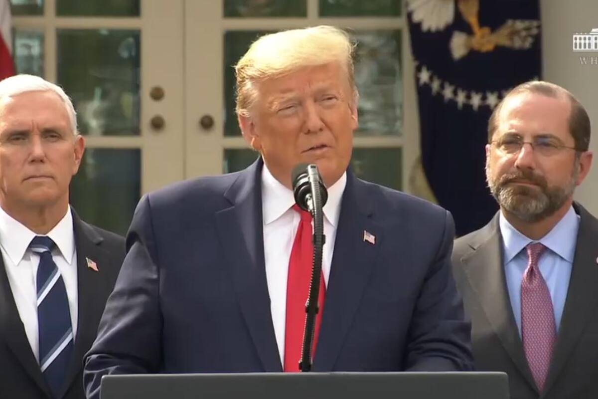 Donald Trump dice que Google está ayudando a construir un sitio web para información sobre el coronavirus