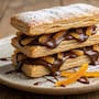 Milhojas de chocolate y naranja