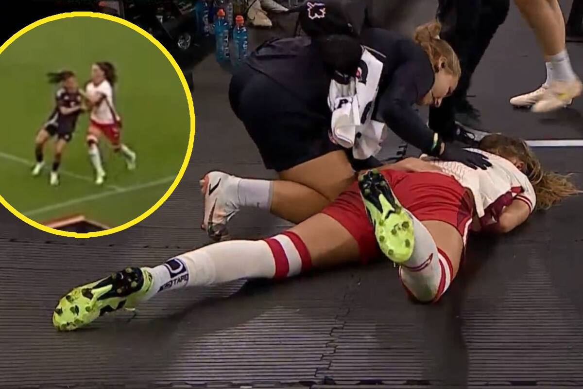 VIDEO: Karen Luna de México taclea a jugadora canadiense