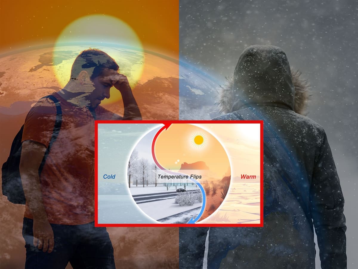 Climas extremos y saltos de calor a frío aumentarán por el calentamiento global, según estudio. | Crédito: EFE/IA (ChatGPT)